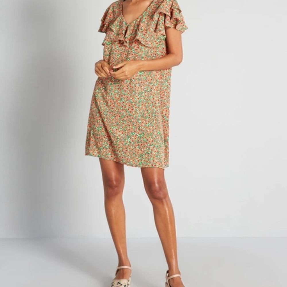 Molly Bracken Poised for Poppies in Green Dress Size L - Picture 3 of 7